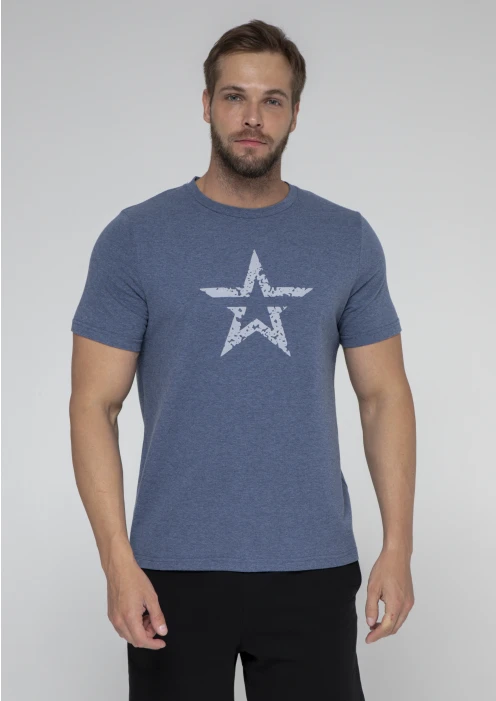 Купить футболка мужская «звезда» голубая в интернет-магазине ArmRus по выгодной цене. - изображение 3
