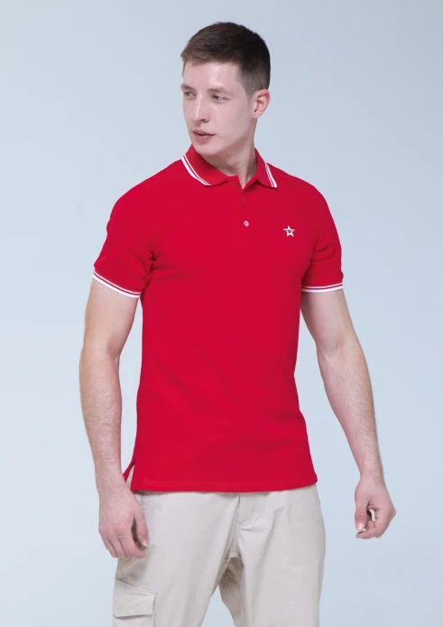 Купить футболка-поло мужская «звезда» красная в интернет-магазине ArmRus по выгодной цене. - изображение 5
