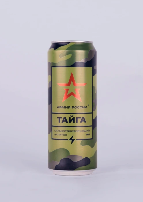 Купить напиток «тайга» безалкогольный тонизирующий газированный, «армия россии», 0,45 л в интернет-магазине ArmRus по выгодной цене. - изображение 1