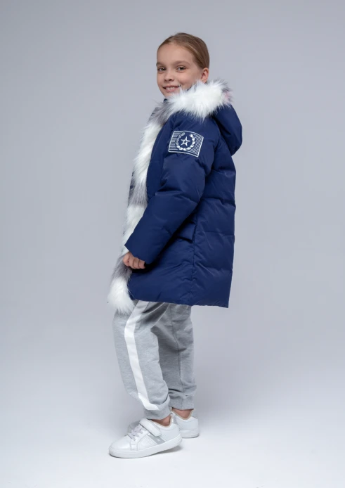 Купить куртка-парка утепленная для девочки «армия россии» синяя в интернет-магазине ArmRus по выгодной цене. - изображение 14
