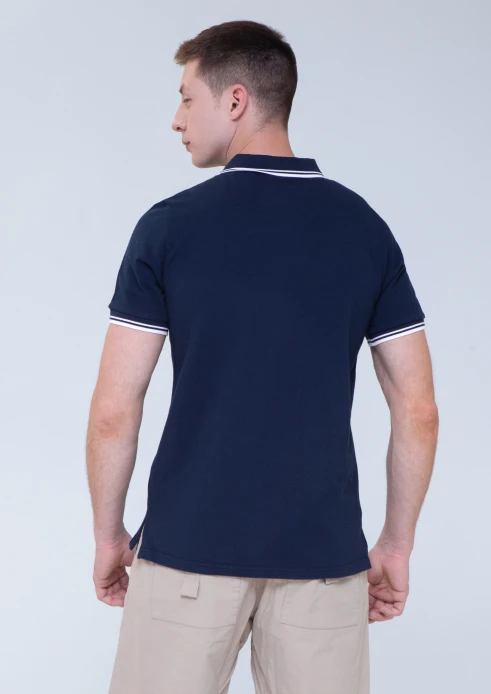 Купить футболка-поло мужская «якорь» темно-синяя в интернет-магазине ArmRus по выгодной цене. - изображение 2