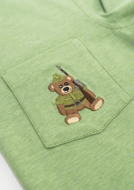 Купить футболка детская «вежливые мишки» зеленая в интернет-магазине ArmRus по выгодной цене. - изображение 9