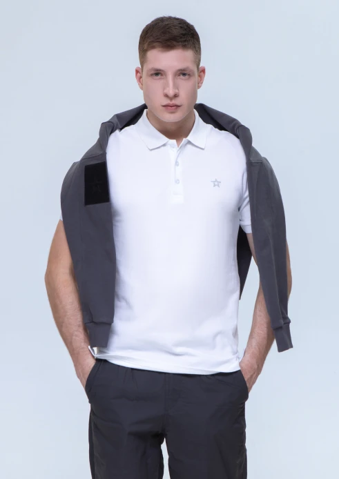Купить футболка-поло мужская «звезда» белая в интернет-магазине ArmRus по выгодной цене. - изображение 9