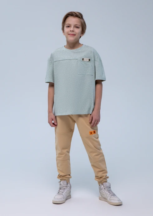 Купить футболка детская «штамп» мятный меланж в интернет-магазине ArmRus по выгодной цене. - изображение 12