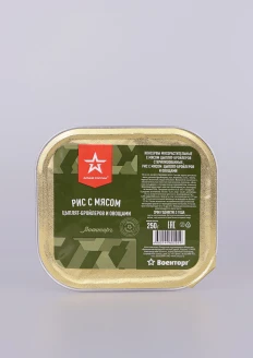 Рис с мясом цыплят-бройлеров и овощами, ламистер, 250 г: купить в интернет-магазине «Армия России