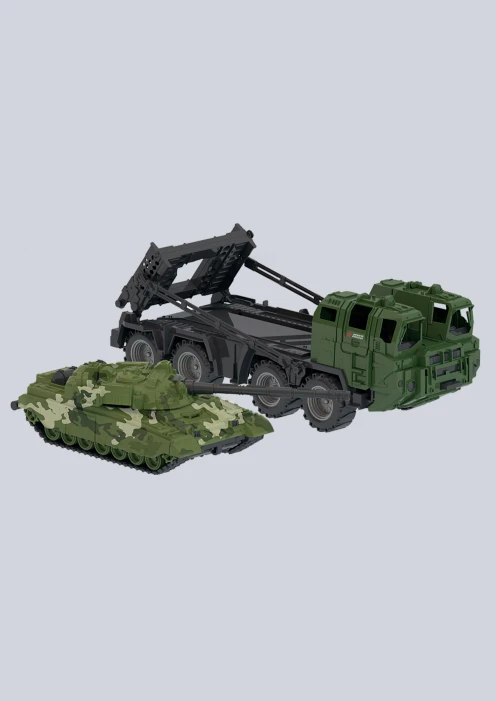Купить игрушка военный тягач в индивидуальной коробке «щит с танком» серия военная техника армии россии в интернет-магазине ArmRus по выгодной цене. - изображение 2