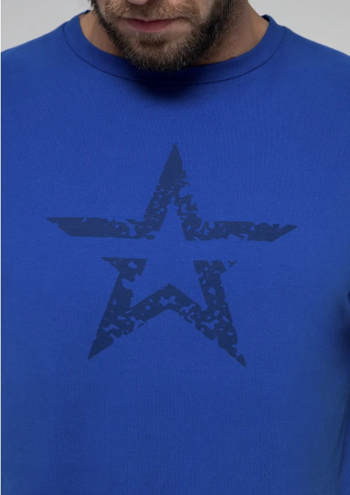 Купить футболка мужская «звезда» синяя в интернет-магазине ArmRus по выгодной цене. - изображение 8
