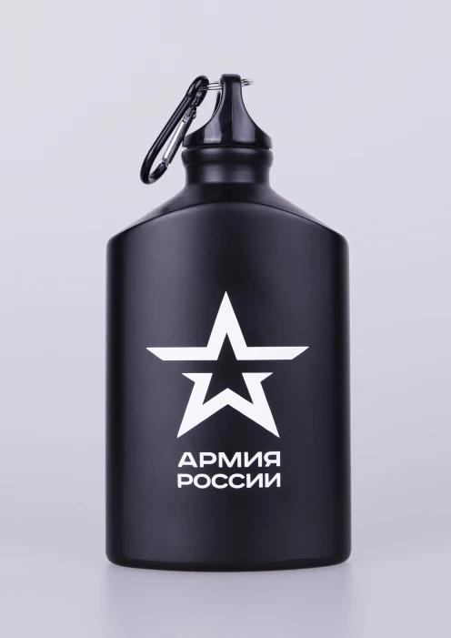 Купить бутылка металлическая для воды «армия россии» 500мл черная по выгодной цене. - изображение 1
