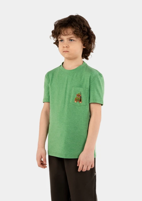 Купить футболка детская «вежливые мишки» зеленая в интернет-магазине ArmRus по выгодной цене. - изображение 4