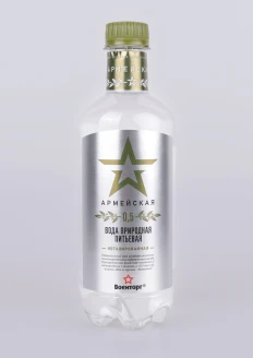 Минеральная вода «Армейская» негазированная, ПЭТ 0,5 л: купить в интернет-магазине «Армия России