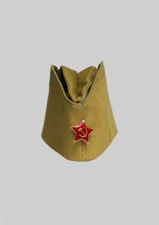 Пилотка солдатская со звездой защитного цвета: купить в интернет-магазине «Армия России