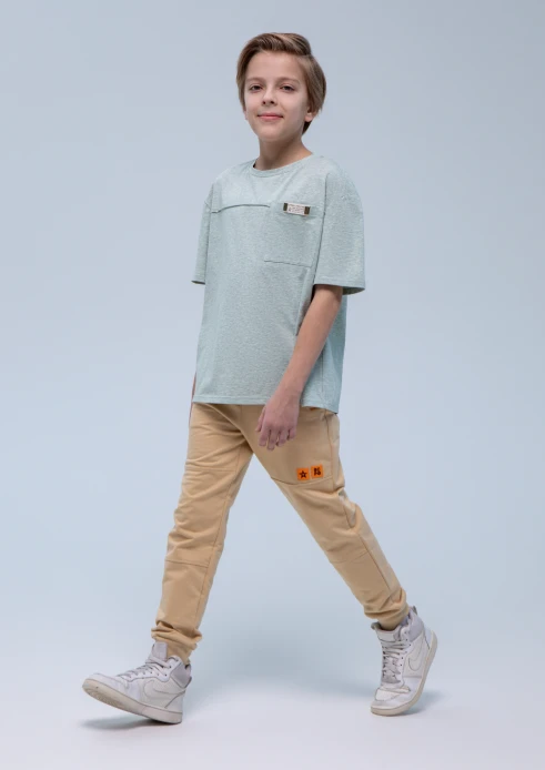 Купить футболка детская «штамп» мятный меланж в интернет-магазине ArmRus по выгодной цене. - изображение 13