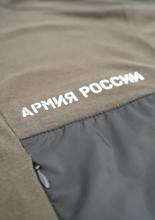 Купить футболка мужская «армия россии» хаки с карманом в интернет-магазине ArmRus по выгодной цене. - изображение 4