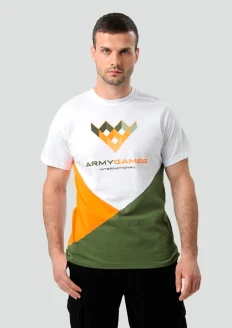 Футболка мужская «Army Games International» трехцветная : купить в интернет-магазине «Армия России