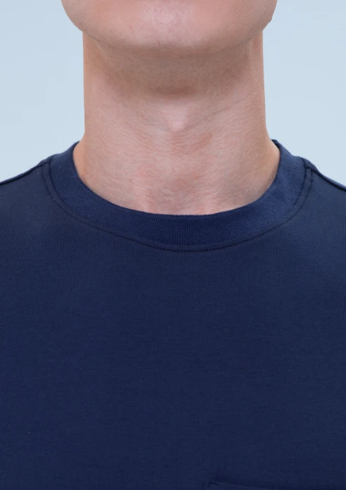 Купить футболка мужская «якорь» темно-синяя с карманом в интернет-магазине ArmRus по выгодной цене. - изображение 5