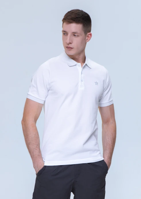 Купить футболка-поло мужская «звезда» белая в интернет-магазине ArmRus по выгодной цене. - изображение 3