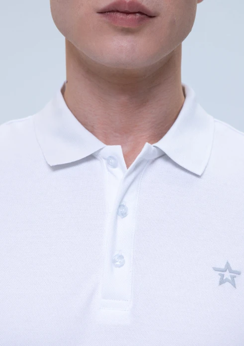Купить футболка-поло мужская «звезда» белая в интернет-магазине ArmRus по выгодной цене. - изображение 5