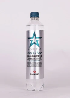 Минеральная вода «Армейская» газированная Славяновская, ПЭТ 0,5 л: купить в интернет-магазине «Армия России