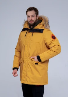 Куртка-парка утепленная мужская «Армия России» желтая: купить в интернет-магазине «Армия России