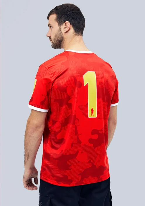 Купить футболка спортивная «первый» красный камуфляж в интернет-магазине ArmRus по выгодной цене. - изображение 2