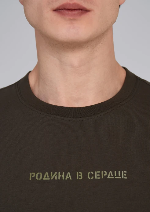 Купить футболка мужская «родина в сердце» хаки в интернет-магазине ArmRus по выгодной цене. - изображение 7