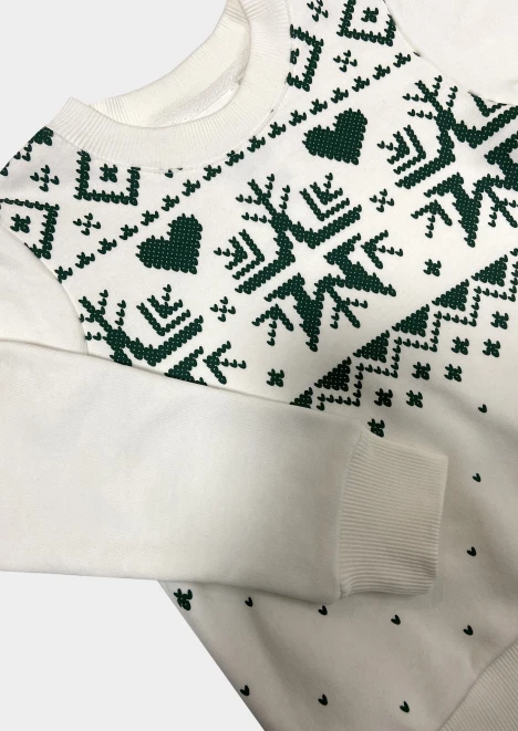 Купить свитшот детский «снежинка» белый в интернет-магазине ArmRus по выгодной цене. - изображение 3