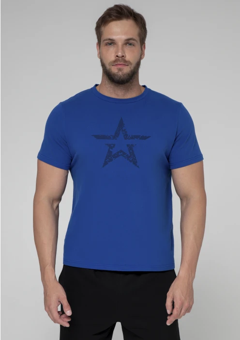 Купить футболка мужская «звезда» синяя в интернет-магазине ArmRus по выгодной цене. - изображение 3