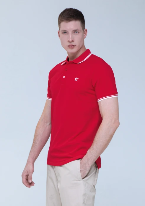 Купить футболка-поло мужская «звезда» красная в интернет-магазине ArmRus по выгодной цене. - изображение 3