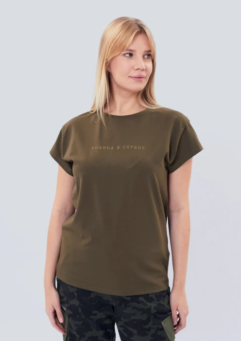 купить Футболка женская Родина в сердце в Москве с доставкой по РФ - изображение 1