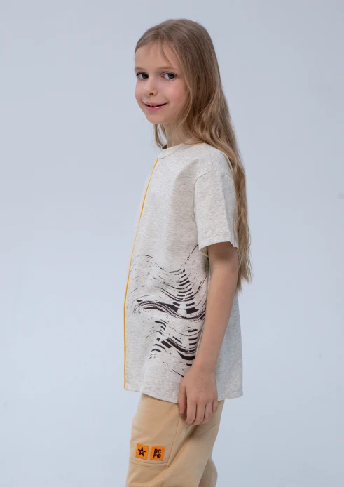 Купить футболка детская «звезда песчаная» песочный меланж в интернет-магазине ArmRus по выгодной цене. - изображение 6
