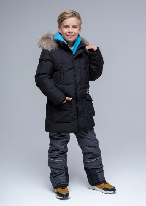 Купить куртка-парка утепленная детская «армия россии» черная в интернет-магазине ArmRus по выгодной цене. - изображение 1