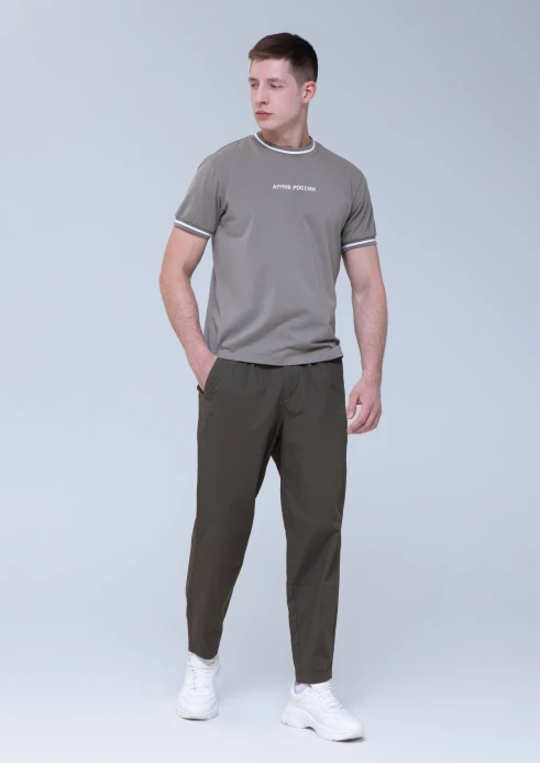 Купить футболка мужская «армия россии» цемент с полосатыми манжетами в интернет-магазине ArmRus по выгодной цене. - изображение 7