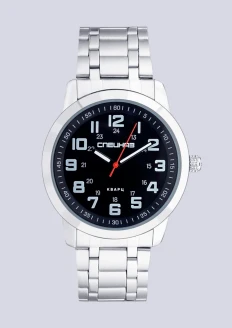 Часы кварцевые «Спецназ Атака» серебристые с черным циферблатом: купить в интернет-магазине «Армия России