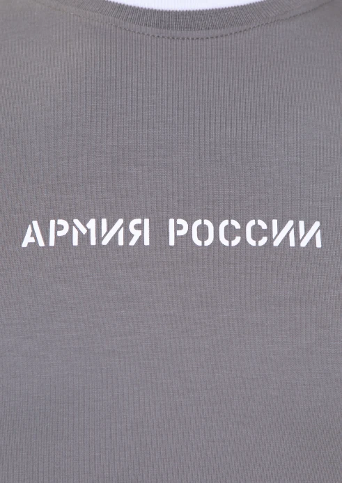 Купить футболка мужская «армия россии» цемент с полосатыми манжетами в интернет-магазине ArmRus по выгодной цене. - изображение 5