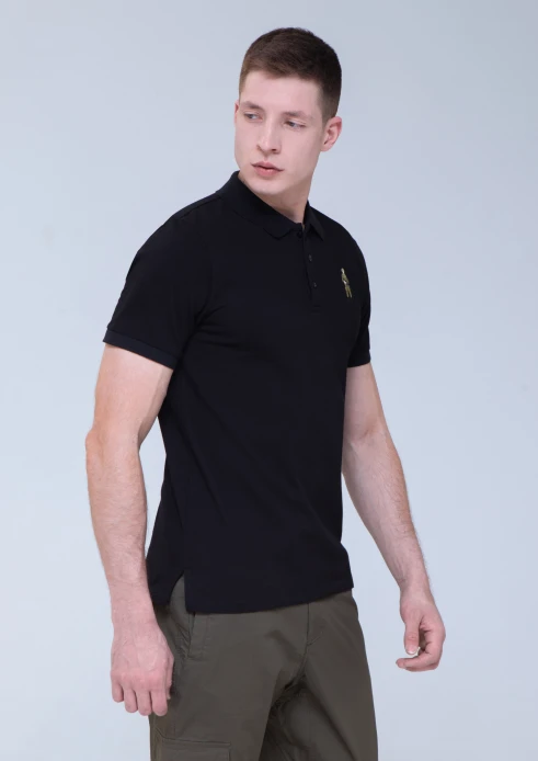 Купить футболка-поло мужская «вежливые люди» черная в интернет-магазине ArmRus по выгодной цене. - изображение 4