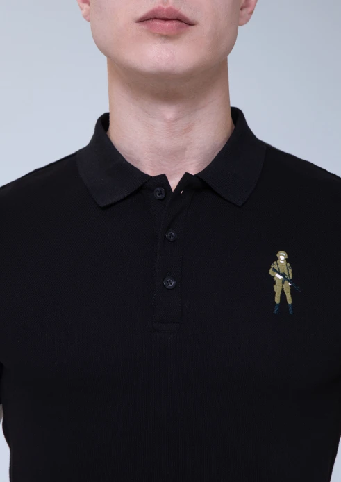 Купить футболка-поло мужская «вежливые люди» черная в интернет-магазине ArmRus по выгодной цене. - изображение 5