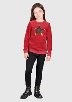 Свитшот для девочки «Звезда» красный: купить в интернет-магазине «Армия России