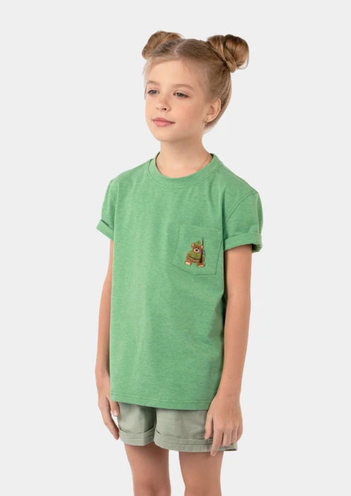 Купить футболка детская «вежливые мишки» зеленая в интернет-магазине ArmRus по выгодной цене. - изображение 5