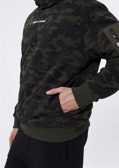 Купить толстовка (худи) трикотажная «родина в сердце» хаки камуфляж в интернет-магазине ArmRus по выгодной цене. - изображение 6