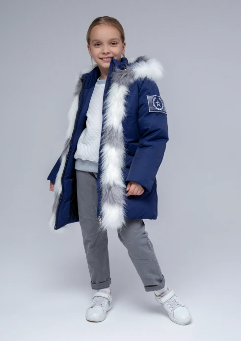 Купить куртка-парка утепленная для девочки «армия россии» синяя в интернет-магазине ArmRus по выгодной цене. - изображение 18
